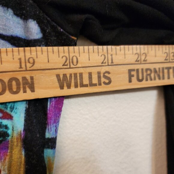 Simply Art by Dolcezza Top Multi Color Abstract Tunic Long Sleeve Women L Artsy - Picture 11 of 12